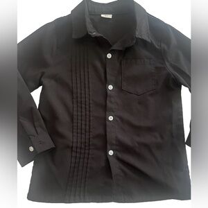 Kids unisex size 6‎ black long sleeve button down dress shirt. Like new